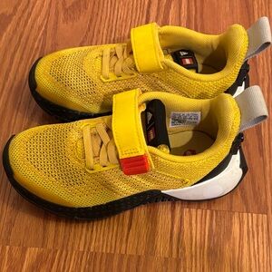 adidas Lego 11T (11K, EU 28.5) Kids Yellow and Black Velcro Sneakers